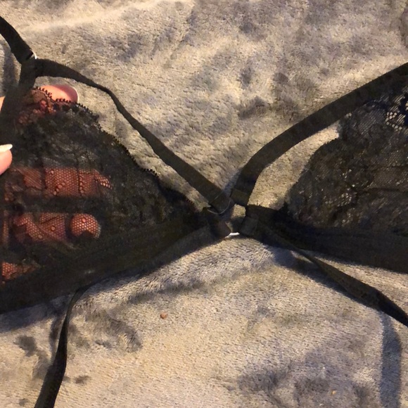 Nordstrom Honey dew elastic black lace bralette - Picture 6 of 6